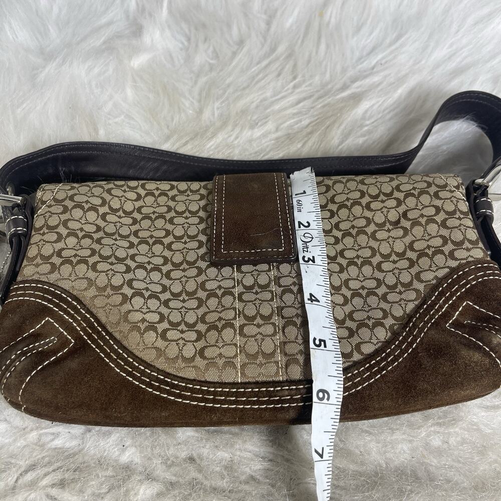 Vintage Coach Soho 3628 Signature Suede Jacquard Bagu… - Gem